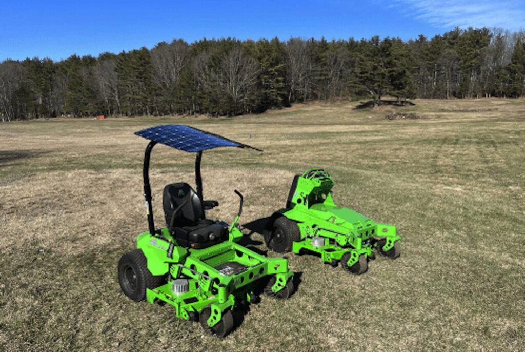 Professional landscaping mowers preparing for lawn care services in Portsmouth NH